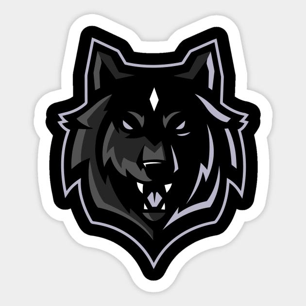 Wolf - Wolf Head Sticker by My Geeky Tees - T-Shirt Designs